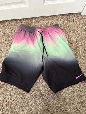 Nike Men's Gradient Pink-to-Black Bathing suit Shorts